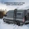 imageAluminum HeavyDuty Ladder for 2007Current MercedesBenz Sprinter High Roof Van Side Ladder Rectangular Leg with Wheel Wrap Durable ampamp NonSlip Steps BlackBlack  Rectangular Leg