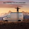 imageAluminum Safari Roof Rack for MercedesBenz Sprinter 144quot High Roof Van 20072026 Modular Removable Decking Panels Durable Sprinter Camper Van Accessories with Flat FrontBlack170 wheelbase