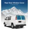 imageExtraThick Rear Door Window CoversPair for Chevy ExpressGmc Savana Van Magnetic Insulated Blackout Window Sunshade Foldable Design 4 SeasonGray  3 Season