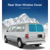 imageExtraThick Rear Door Window CoversPair for Ford Econoline Magnetic Insulated Blackout Window Sunshade Foldable Design 4 SeasonGray  3 Season