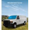 imageExtraThick Windshield Cover for Chevy ExpressGmc Savana Insulated Blackout Foldable Windshield Sunshade 4 SeasonGray  4 Season