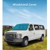 imageExtraThick Windshield Cover for Ford Econoline Insulated Blackout Foldable Windshield Sunshade Height 345quot 4 SeasonGray  4 Season