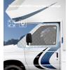 imageRV Windshield Cover for Chevy Motorhome 20012020 Thick Oxford Front Window Sunshade Class C RV Windshield Cover for Ice ampamp Snow Gray with Mirror CutoutsWhite  Polyester