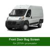 imageUpgrade Rear Door Bug Screen for Ram ProMaster High Roof Van Rear Door Bug Mesh Screen Weighted Bottom for Wind Resistance Center Zipper Closure with Extra Privacy Panelfront door window