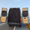 imageUpgrade Rear Door Bug Screen for Ram ProMaster High Roof Van Rear Door Bug Mesh Screen Weighted Bottom for Wind Resistance Center Zipper Closure with Extra Privacy Panelrear door with privacy panel