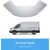 imageWindshield Cover for Ford Transit 20162025 Thick Oxford Front Window Sunshade Class B Windshield Cover for Ice ampamp Snow Gray with Mirror CutoutsOxford