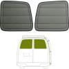 imageExtraThick Rear Door Window CoversPair for Chevy ExpressGmc Savana Van Magnetic Insulated Blackout Window Sunshade Foldable Design 4 SeasonGray  4 Season