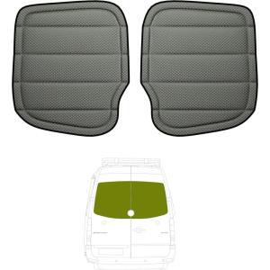 imageDeluxe Rear Door Window CoversPair for MercedesBenz Sprinter VS3020192024 Full MetalCold Weather EssentialsMagnetic Direct FitInsulatedPrivacy Screened Sprinter Van AccessoriesGray  4 Season