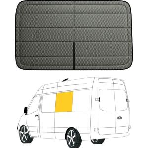imageExtraThick Driver Side Middle Window Cover for MercedesBenz Sprinter 170WB 2007current 2 Folding Panels for Ventilation Magnetic Insulated Blackout Window Sunshade AllSeasonGuard ProGray  AllSeasonGuard Pro