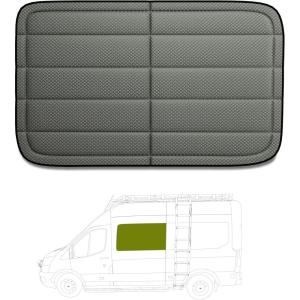 imageFront Door Window CoversPair for Ram Promaster 2014current Magnetic Insulated Blackout Window Sunshade Foldable Design with Bug Screen AllSeasonGuardGray  AllSeasonGuard Pro