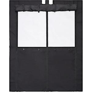 imageUpgrade Bug Screen for Ford Transit High Roof Rear Door Bug Mesh Screen Weighted Bottom Seam for Wind Resistance Extra Privacy Panel Center Zipper Closurerear door with privacy panel