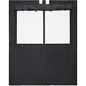 imageUpgrade Rear Door Bug Screen for Ram ProMaster High Roof Van Rear Door Bug Mesh Screen Weighted Bottom for Wind Resistance Center Zipper Closure with Extra Privacy Panelrear door with privacy panel