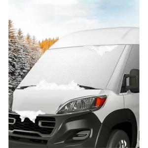 imageWindshield Cover for Ram ProMaster 20142024 Thick Oxford Front Window Sunshade Class B Windshield Cover for Ice ampamp Snow Gray with Mirror CutoutsOxford