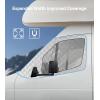 imageRV Windshield Cover for Ford E450E350E250EconolineClub Wagon 19972025 Motorhome Class C RV Front Window Sunshade for UV Protection ampamp Privacy Shield White with Mirror Cutouts