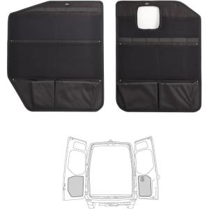 imageRear Door Storage Panels Pair for 2007Current MercedesBenz Sprinter Van Extra Storage Rigid PP Core Design UpperLower Panels 20192026