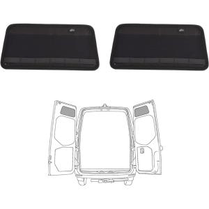 imageRear Door Storage Panels Pair for 2007Current MercedesBenz Sprinter Van Extra Storage Rigid PP Core Design UpperUpper Panels 20072026