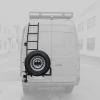 imageRear Door Ladder with Tire Carrier for MercedesBenz Sprinter High Roof Van 20192025180Hinges Only Durable Aluminum Construction 2in1 Rear Door Ladder with Tire Mount