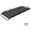 imageAluminum Safari Roof Rack for MercedesBenz Sprinter 144 High Roof Van 20072026 Not for Standard Roof Modular Removable Decking Panels with Front DropDownBlack144 wheelbase