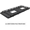 imageAluminum Safari Roof Rack for MercedesBenz Sprinter 144 High Roof Van 20072026 Not for Standard Roof Modular Removable Decking Panels with Front DropDownBlack144 wheelbase