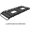 imageAluminum Safari Roof Rack for MercedesBenz Sprinter 144 High Roof Van 20072026 Not for Standard Roof Modular Removable Decking Panels with Front DropDownBlack144 wheelbase