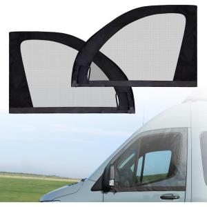 imageMagnetic Window Bug Screens Pair for Mercedes Sprinter Van 2007CurrentFront Door Window Screens Keeps Bugs Out Camper Van Accessories