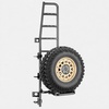 image:imageRear Door Ladder with Tire Carrier for MercedesBenz Sprinter High Roof Van 20192026180Hinges Only Durable Aluminum Construction2in1 Spare Tire Carrier and Ladder Pro