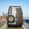 image:imageRear Door Ladder with Tire Carrier for MercedesBenz Sprinter High Roof Van 20192026180Hinges Only Durable Aluminum Construction2in1 Spare Tire Carrier and Ladder Pro