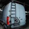 image:imageRear Door Ladder with Tire Carrier for MercedesBenz Sprinter High Roof Van 20192026180Hinges Only Durable Aluminum Construction2in1 Spare Tire Carrier and Ladder Pro